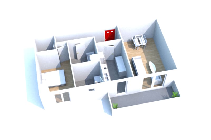 À louer appartement T2 à Elbeuf - Image 2