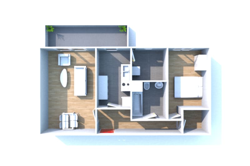 À louer appartement T2 à Elbeuf - Image 3