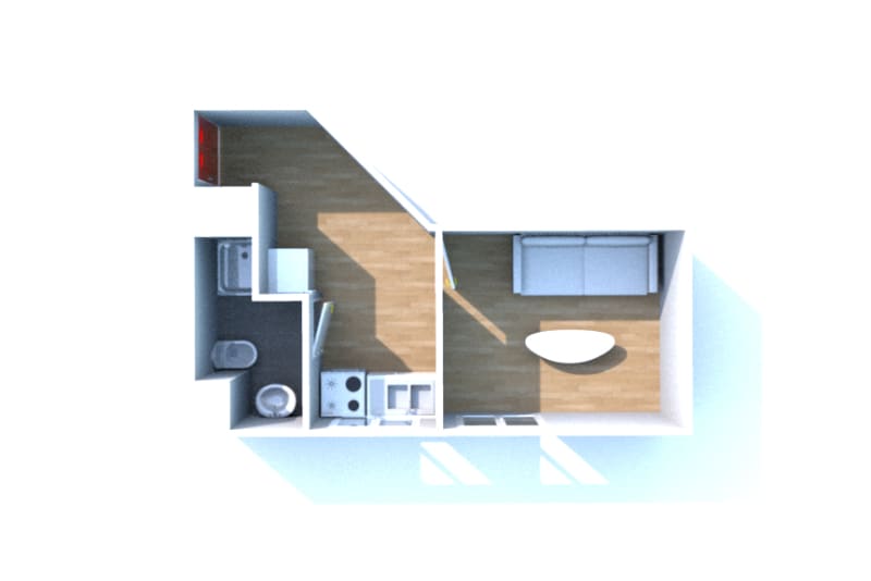 Appartement 1 pièce en location à Fécamp - Image 3