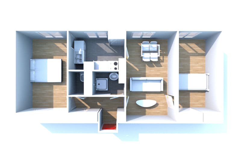 À Fécamp : location T3 appartement - Image 3
