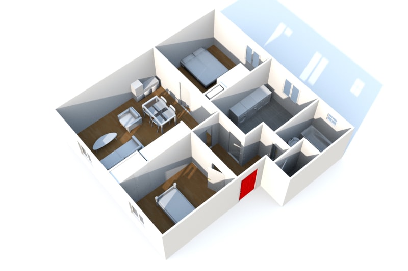 Appartement F3 en location à Fécamp dans une résidence réhabilitée - Image 3