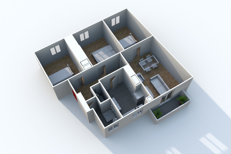 Appartement F4 en location à Fécamp proche de la gare SNCF - Image 3