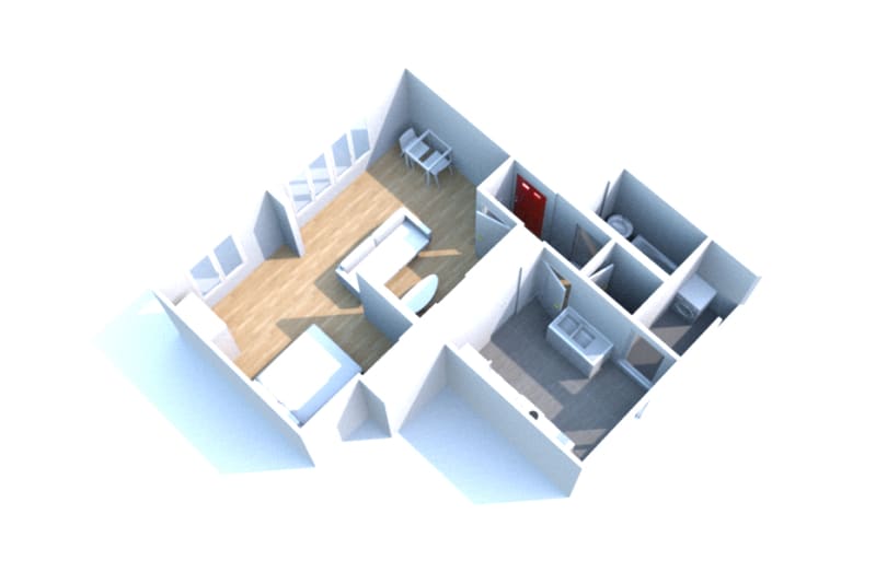 Location d'un appartement 2 pièces à Fontaine-la-Mallet - Image 2