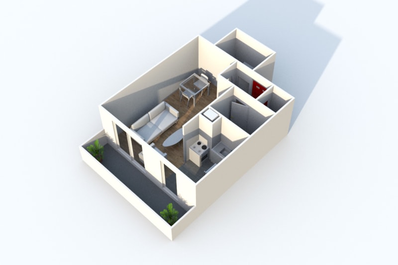 Appartement T1 en location à Gonfreville l'Orcher - Image 3
