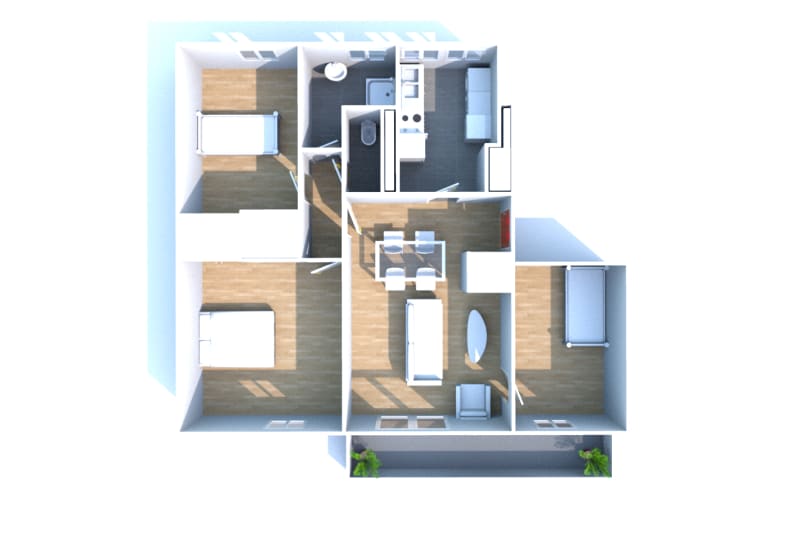 Grand-Couronne : location appartement T4 - Image 3