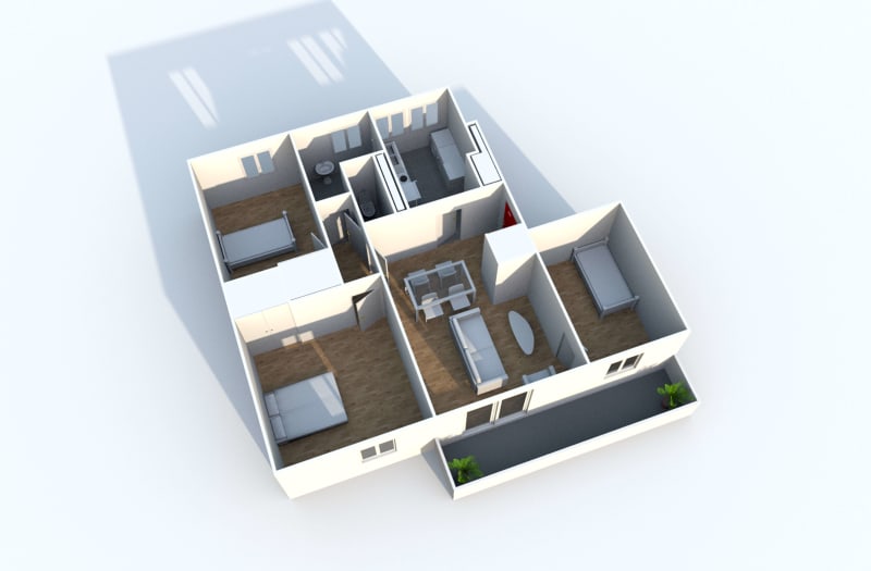 Appartement T4 en location proche du centre-ville à Grand-Couronne - Image 2
