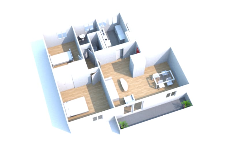À Grand-Couronne, grand appartement F3 en location - Image 2