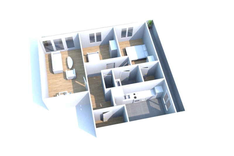 Grand-Couronne : location F3 appartement - Image 2
