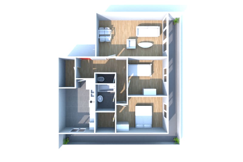 Grand-Couronne : location F3 appartement - Image 3