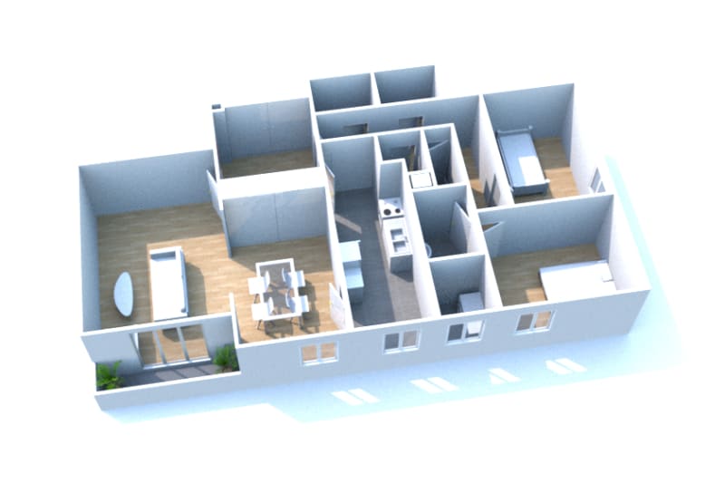Grand-Couronne, grand appartement T3 à louer - Image 2