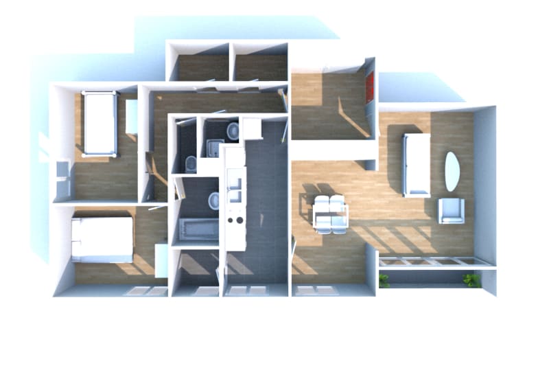 À Grand-Couronne : location grand appartement T3 - Image 3