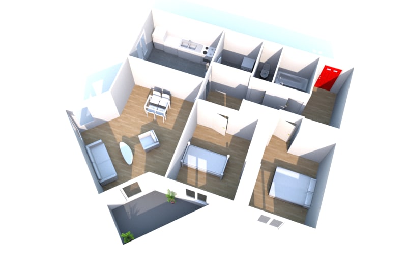 Appartement en location F3 à Grand-Couronne - Image 2