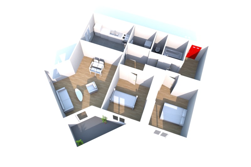 À Grand-Couronne, location appartement T3 - Image 2