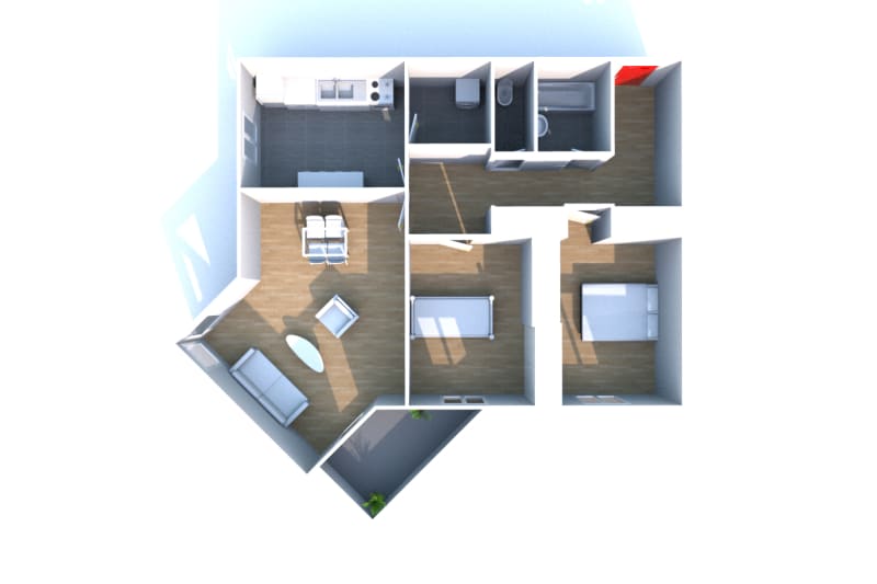 À Grand-Couronne, location appartement T3 - Image 3