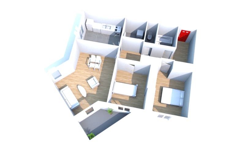 Grand-Couronne : location T3 appartement - Image 2