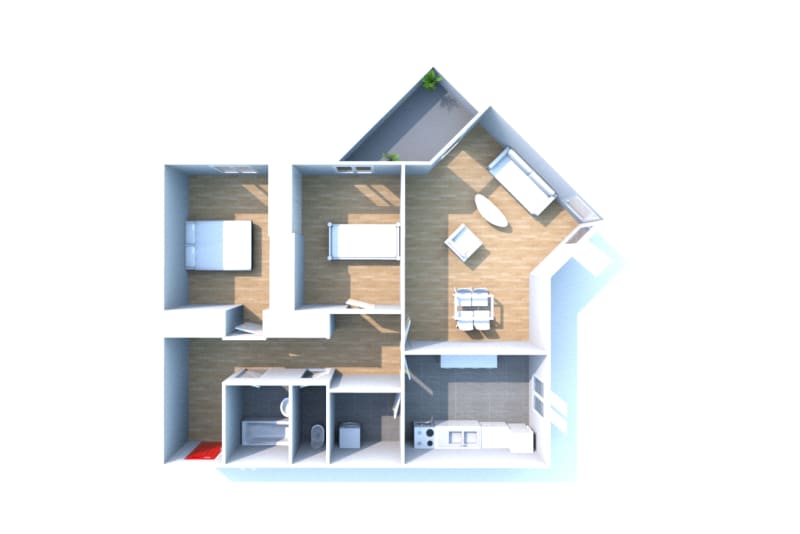 Grand-Couronne : location T3 appartement - Image 3