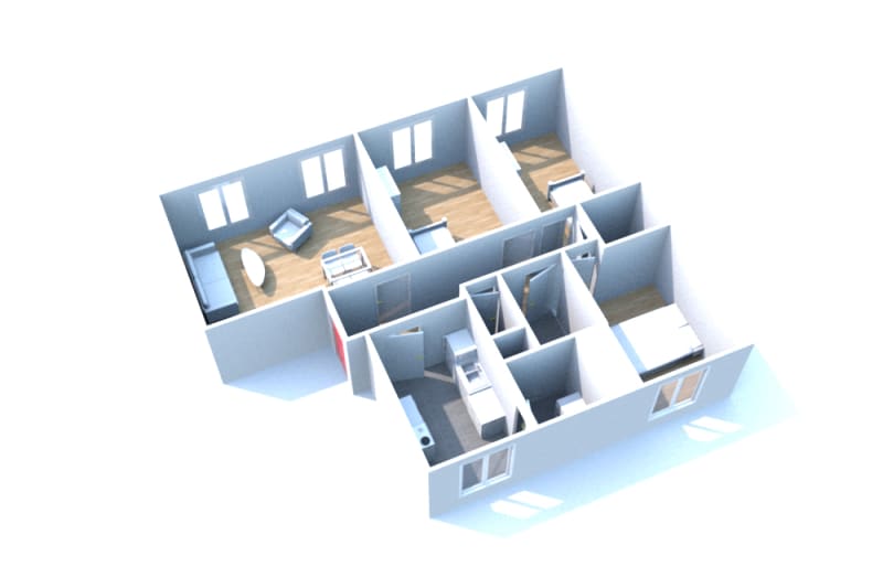 Location T4 appartement aux Grandes Ventes - Image 2