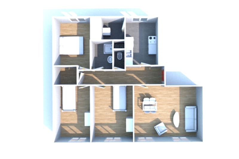 Location T4 appartement aux Grandes Ventes - Image 3