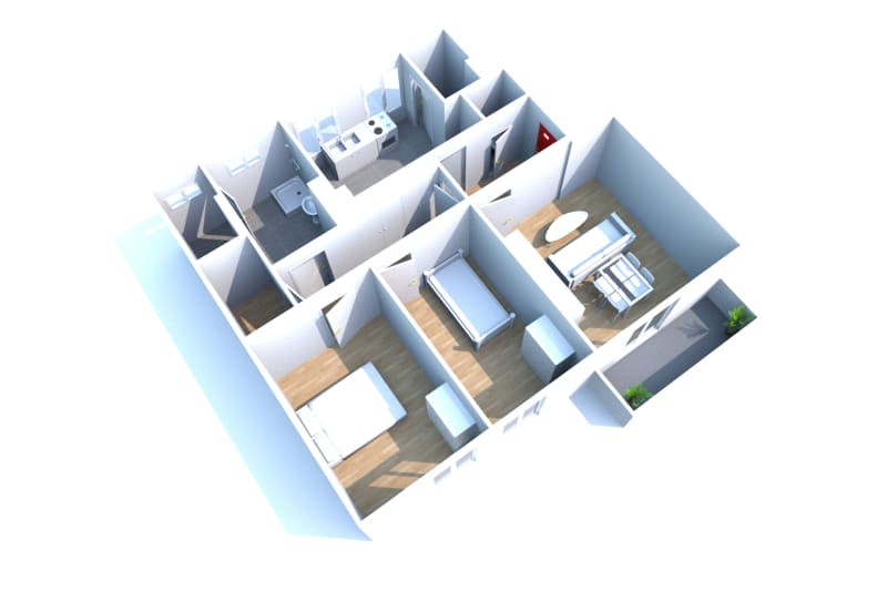 Beaulieu Harfleur : location T3 appartement - Image 2