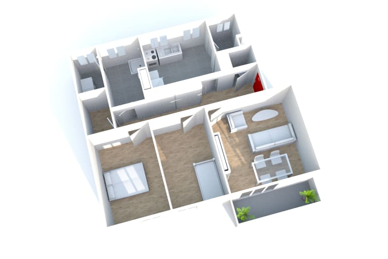 Harfleur Beaulieu, location appartement  F3 - Image 2