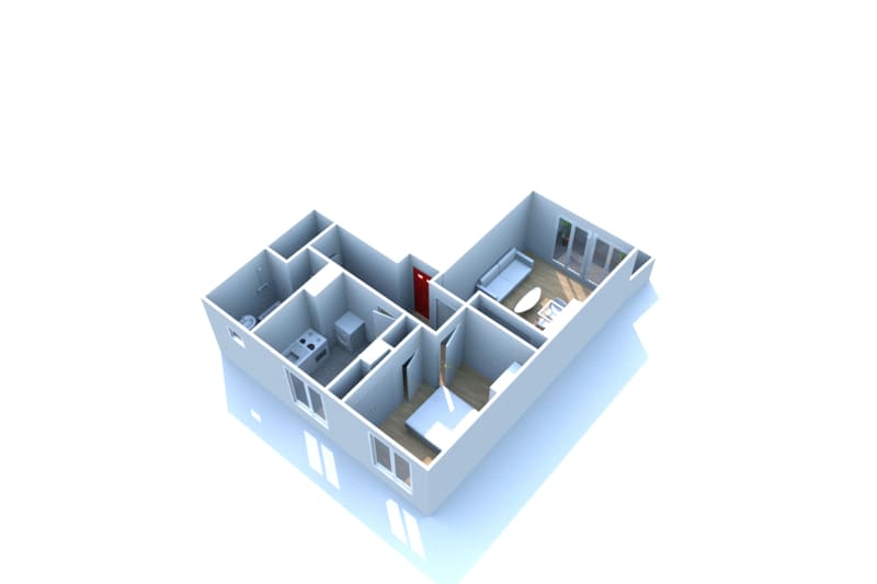 Type 2 appartement à louer à Harfleur Beaulieu - Image 2