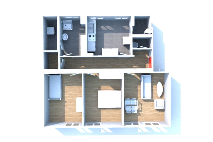 Champs Barets Sud au Havre : location T3 appartement - Image 3