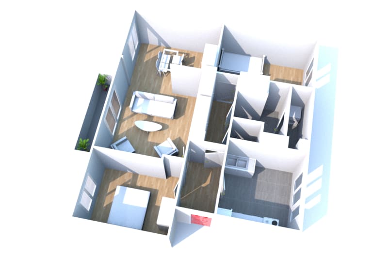 Le Havre Docks du Pont Rouge : location T4 appartement - Image 2