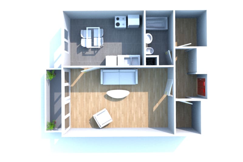 Appartement F1 situé au Havre sur les hauts de Bleville - Image 3
