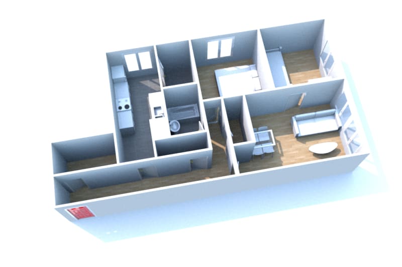 Au Havre Mont Gaillard, location appartement F3 - Image 2