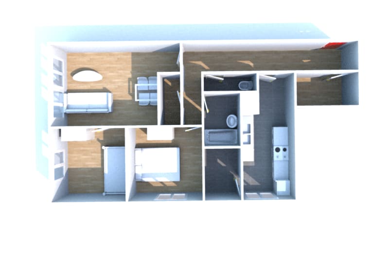 Au Havre Mont Gaillard, location appartement F3 - Image 3