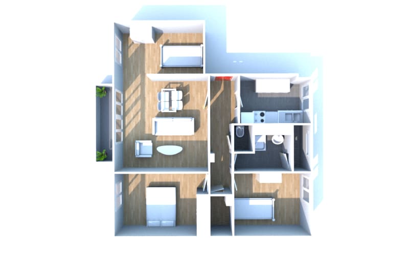 Au Havre quartier Caucriauville : location T4 appartement - Image 3