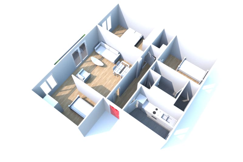 En location grand appartement T3 au Havre - Image 2