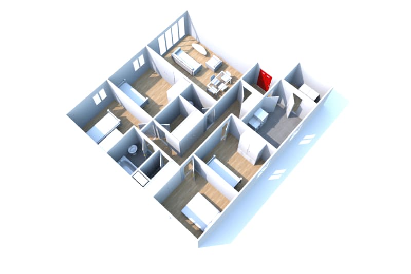Appartement F5 à louer au Havre dans le quartier de Caucriauville - Image 1