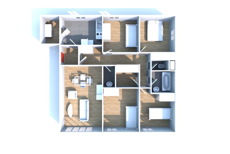 Appartement F5 à louer au Havre dans le quartier de Caucriauville - Image 2
