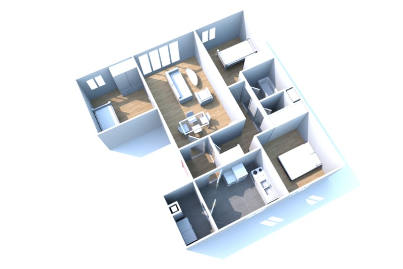 Appartement F4 en location au Havre dans le quartier de Caucriauville - Image 1