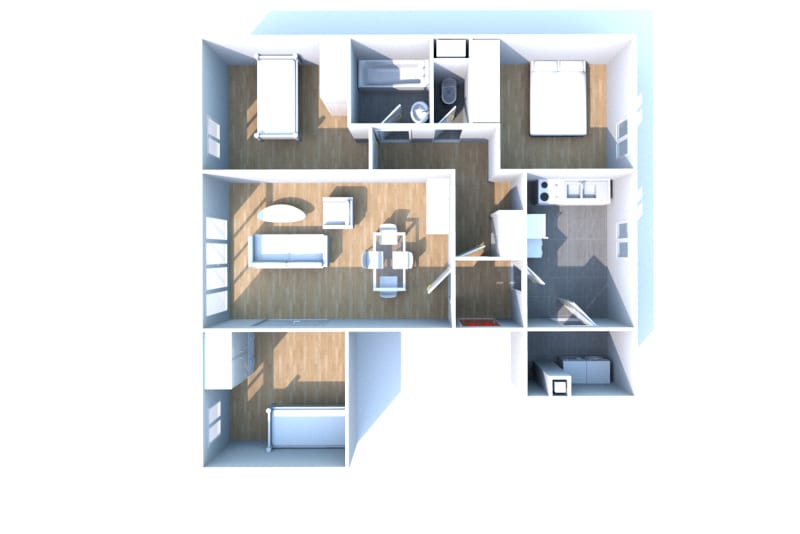 Appartement F4 en location au Havre dans le quartier de Caucriauville - Image 2