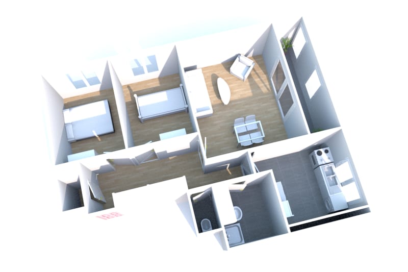 Location appartement F3 Le Havre proche du Parc de Rouelles avec vue - Image 3