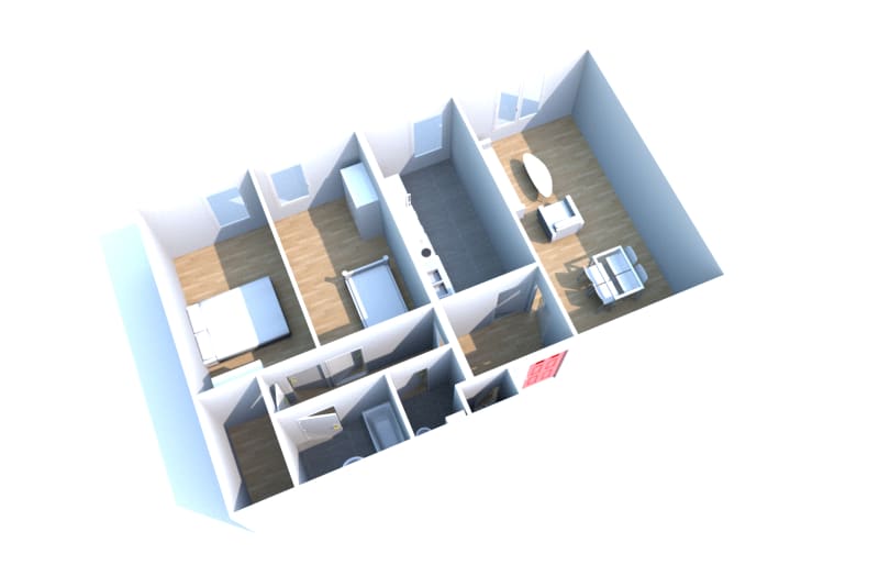 T3 appartement en location au Havre Caucriauville - Image 2