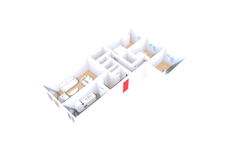 Appartement T4 à louer au Havre dans le quartier de Caucriauville - Image 1