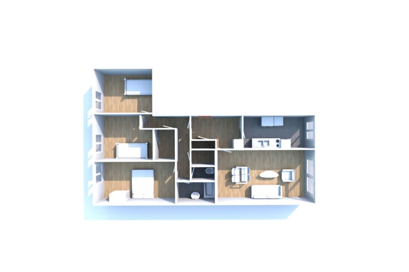 Appartement T4 à louer au Havre dans le quartier de Caucriauville - Image 2