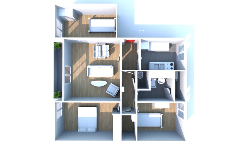 Secteur Caucriauville au Havre : location T4 - Image 3