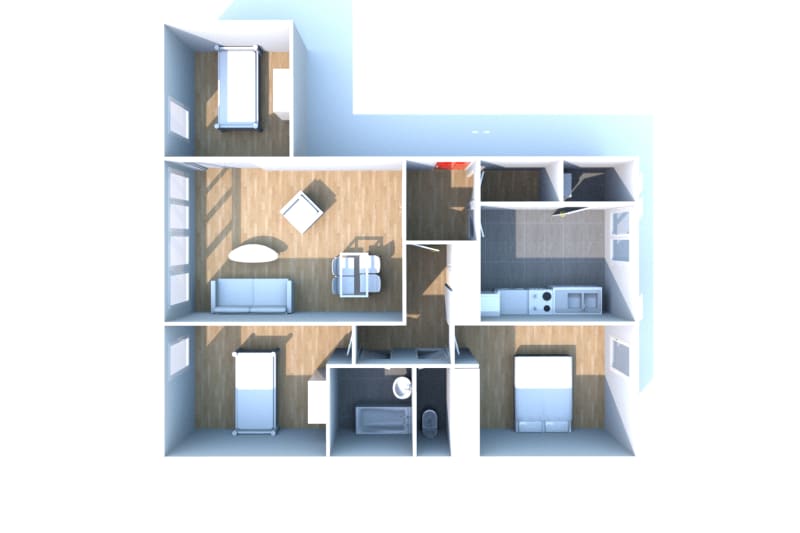 Quartier Caucriauville au Havre - à louer appartement F4 - Image 3