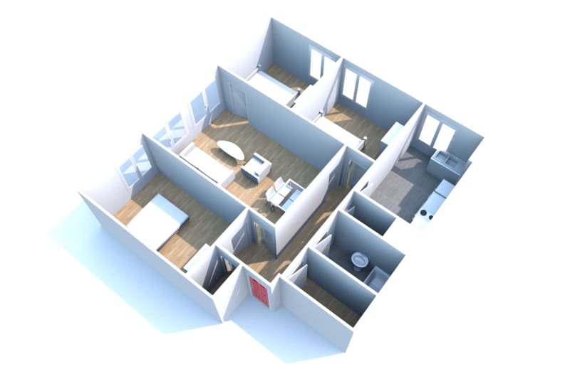 Type 4 appartement au Havre Caucriauville à louer - Image 2