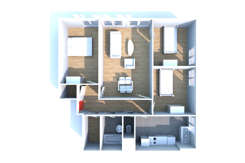 Type 4 appartement au Havre Caucriauville à louer - Image 3