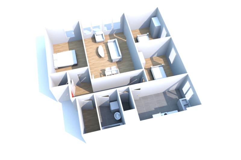 À louer au Havre : location d'un T4 appartement - Image 2