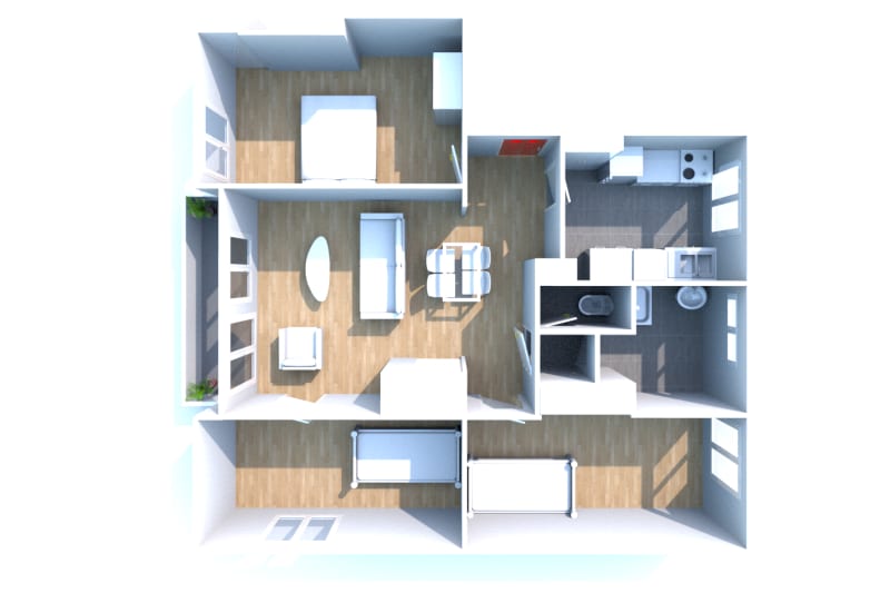 Location appartement T4 au Houlme - Image 3