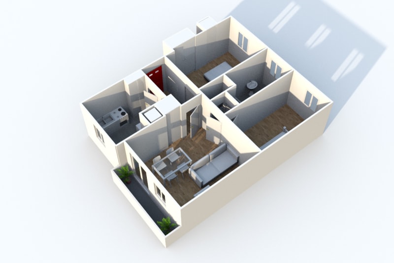 Appartement T3 en location au Houlme - Image 2
