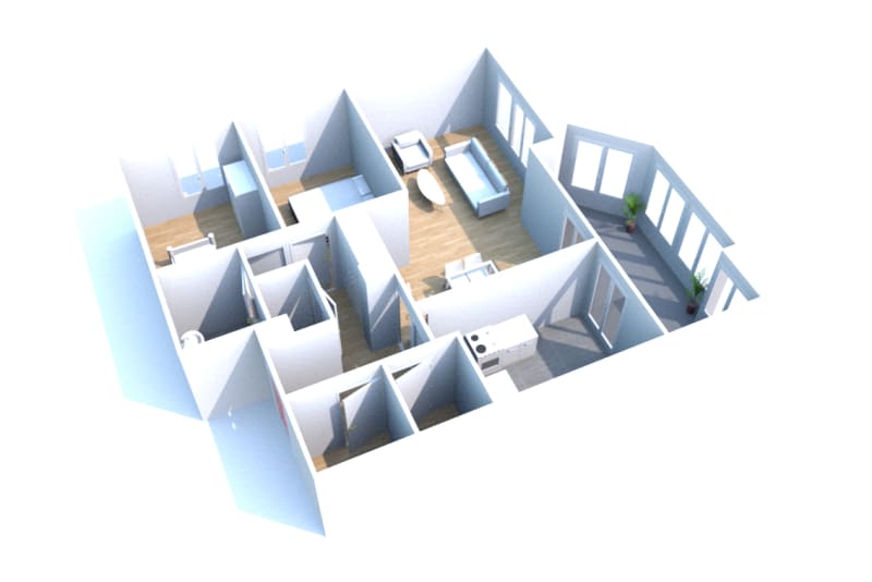 Le Houlme : appartement 3 pièces à louer - Image 2