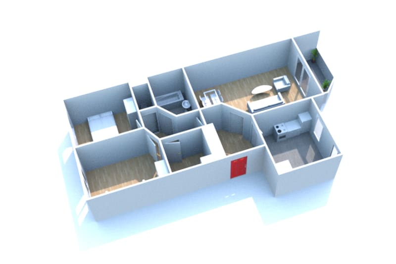 Location d'un appartement de 3 pièces au Houlme - Image 2