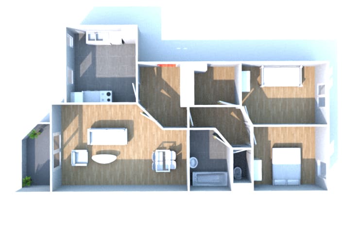 Location d'un appartement de 3 pièces au Houlme - Image 3